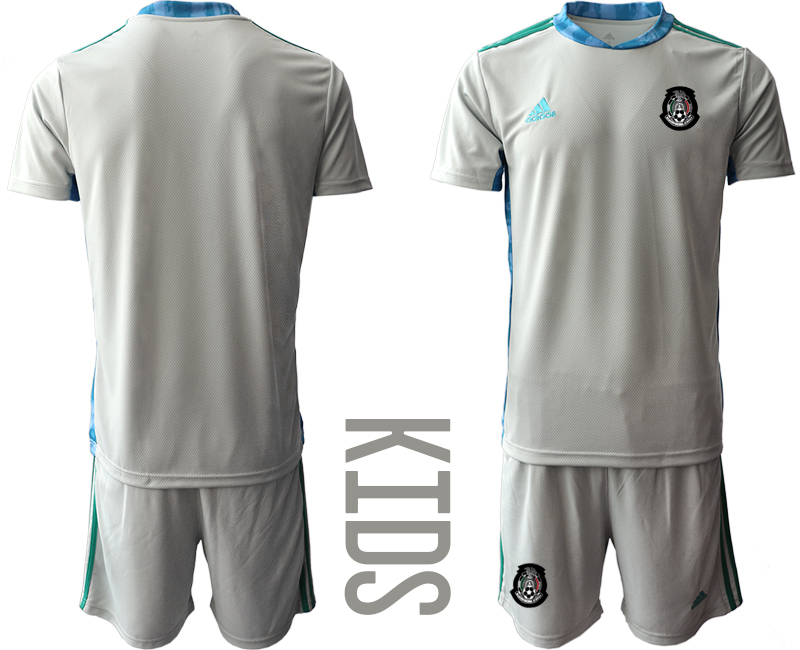 Youth 2020-2021 Season National team Mexico goalkeeper grey Soccer Jersey